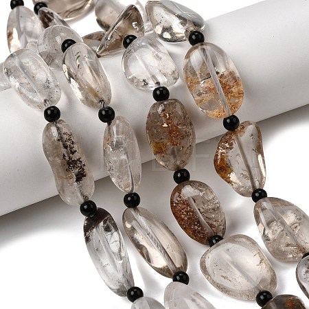 Natural Lodolite Quartz Beads Strands G-F820-M01-02-1
