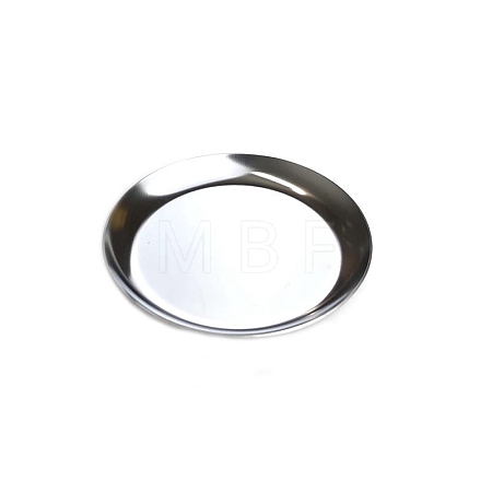 Non-Tarnish Flat Round Stainless Steel Jewelry Plates X1-PW-WG54059-06-1