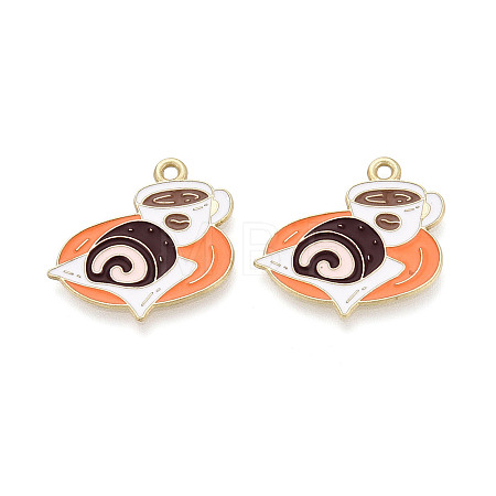 Alloy Enamel Pendants PALLOY-T093-19G-1