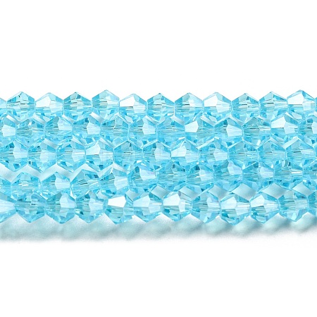 Transparent Electroplate Glass Beads Strands GLAA-F029-2mm-C20-1