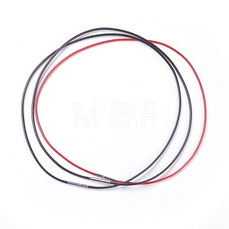 Waxed Polyester Cord Necklace Making MAK-I011-05-C-1