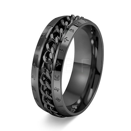 Rotatable Stainless Steel Finger Ring PW-WG0C89D-21-1