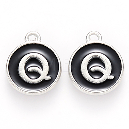Platinum Plated Alloy Charms X-ENAM-S118-02Q-P-1