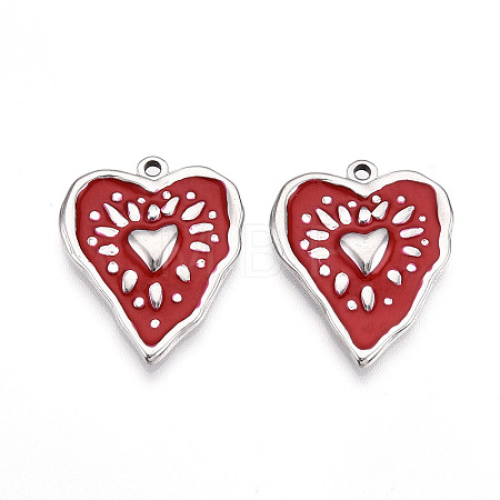 304 Stainless Steel Pendants X-STAS-N108-21B-P-1