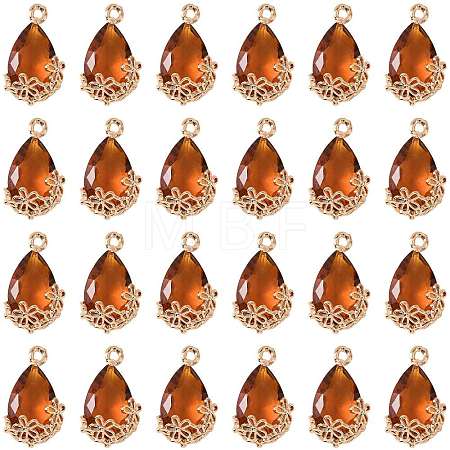 Transparent Glass Pendants GLAA-FZ0001-02H-1