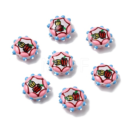 Baking Paint Glass Enamel Beads LAMP-K039-34G-1