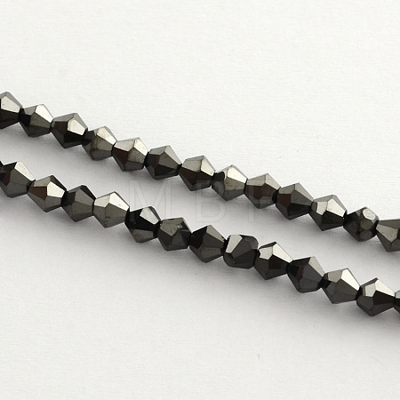 Electroplate Glass Bead Strands EGLA-R094-4mm-07-1