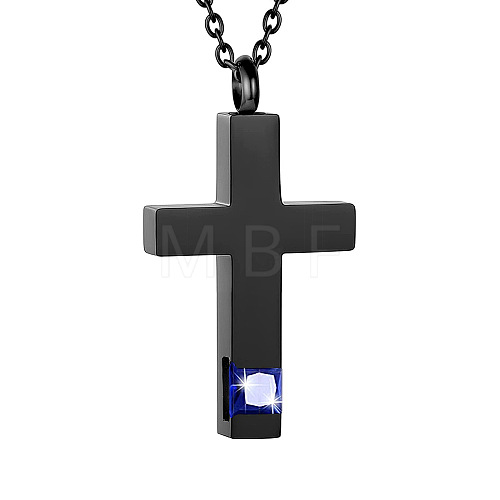 Cross Urn Ashes Pendant Necklace PW-WGBB57D-21-1