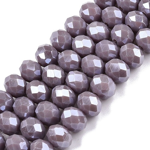 Electroplate Glass Beads Strands EGLA-A044-P8mm-A13-1