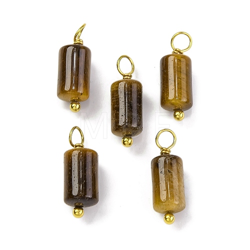 Natural Tiger Eye Cloumn Pendants STAS-H221-04G-02-1