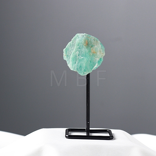 Natural Amazonite Lamp with Metal Holder Ornament PW-WG598C7-05-1