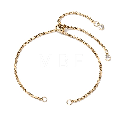 304 Stainless Steel Rolo Chain Bracelet Slider Making AJEW-JB01243-01-1