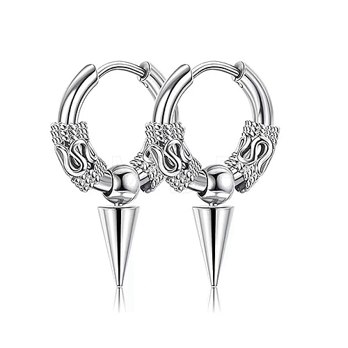 Non-Tarnish 304 Stainless Steel Hoop Earrings PW-WG23967-05-1