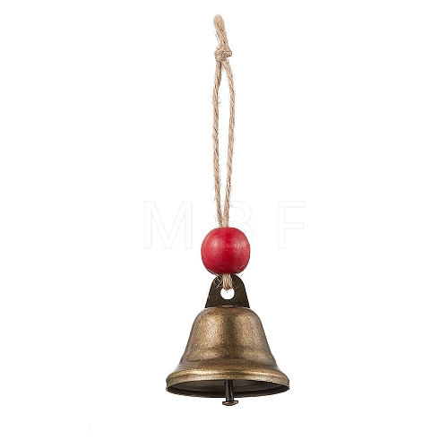 Iron Bell Pendant Decoration HJEW-JM02235-02-1