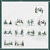 10PCS Winter Scenery PVC Self-Adhesive Stickers PW-WG524AB-03-1