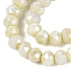 Anti-Tarnish Electroplate Rondelle Glass Beads Strands EGLA-T021-3mm-17-09-3