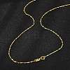 925 Sterling Silver Twisted Bar Link Chain Necklaces NJEW-H056-01B-G-2