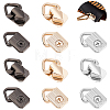 WADORN 12Pcs 3 Colors Alloy Triangle Ring Suspension Clasps FIND-WR0007-49-1