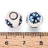Christmas Opaque Glass Beads EGLA-R113-01F-3