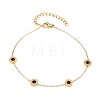 304 Stainless Steel Pave Rhinestone Link Bracelets SA-D001-04A-G-3