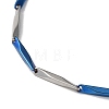 201 Stainless Steel Bar Link Chain Necklaces for Men Women NJEW-G112-07E-BLP-2