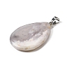 Natural White Cherry Blossom Agate Pendants G-F820-14P-17-2