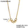 304 Stainless Steel Curb Chains Pendant Necklace OY002-38G-2