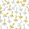 50Pcs 5 Style Glass & Alloy Pendant Decorations HJEW-FS00076-2