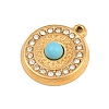 304 Stainless Steel Rhinestone Pendants CE-CBAF3A3-25G-01-2