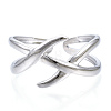 304 Stainless Steel Wire Wrap Open Cuff Ring for Women RJEW-N040-17-2