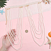 1Pc Round White ABS Plastic Imitation Pearl Beaded Multi-Layered Shoulder Chains AJEW-HY0003-27-3