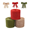 Yilisi 3 Rolls 3 Colors Polyester Imitation Linen Wrapping Ribbon OCOR-YS0001-02A-1