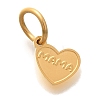 Mother's Day PVD Vacuum Plating 304 Stainless Steel Charms X-STAS-U035-10G-1