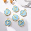 Golden Plated Alloy Enamel Charms X-ENAM-S118-04F-5
