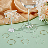 100Pcs 2 Colors 316 Surgical Stainless Steel Wine Glass Charms Rings STAS-BBC0005-95C-4