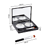 6 Sets Plastic Empty Eyeshadow Makeup Palette Containers with 2 Aluminum Pans and Mirror MRMJ-FH0001-25-2