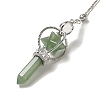 Natural Green Aventurine Dowsing Pendulums G-C095-01P-05-3