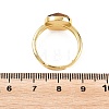 Natural Gemstone Finger Rings with Brass Findings G-H353-04G-6