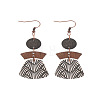 Alloy with Imitation Leather Dangle Earrings FS-WG30D02-11-1