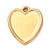 304 Stainless Steel Pendant Cabochon Settings STAS-Z204-04G-13-1