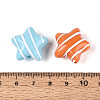 Opaque Acrylic and Enamel Beads X-SACR-T018-19M-3