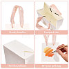 30Pcs Paper Gift Tote Bags with Pink Ribbon ABAG-GL0001-12-4