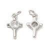 Brass Micro Pave Cubic Zirconia Charms KK-E068-VB239-1