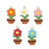 MIYUKI Glass Seed Beaded Pendants PALLOY-MZ01259-1