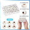 100Pcs Synthetic Howlite European Beads TURQ-PA0001-04A-2