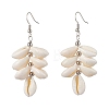 304 Stainless Steel Shell Shape Dangle Earrings EJEW-JE06381-02-2