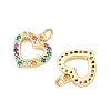 SHEGRACE Valentine's Day Brass Colorful Cubic Zirconia Charms XGRQ3P724-570G-2