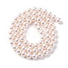 UV Plating Pearlized Glass Pearl Beads Strands GLAA-F128-01A-T02-4
