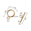 Vacuum Plating 304 Stainless Steel Ring Toggle Clasps STAS-CJ0001-46-2