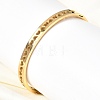 Hollow 304 Stainless Steel Hinged Bangles for Women BJEW-H644-06G-3
